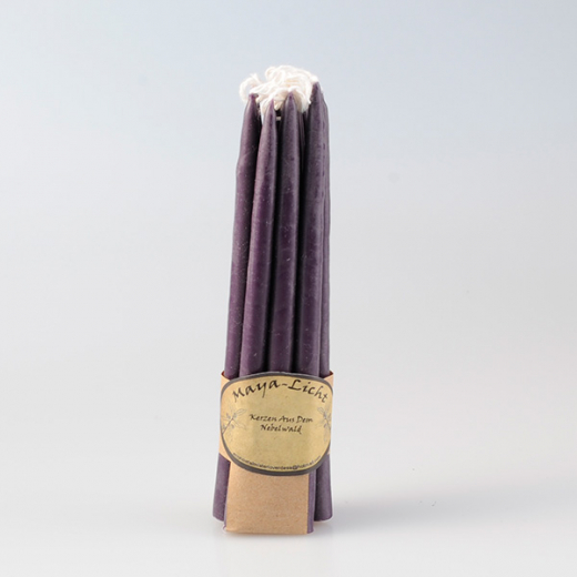 Kerzen aus dem Nebelwald Gebinde lila