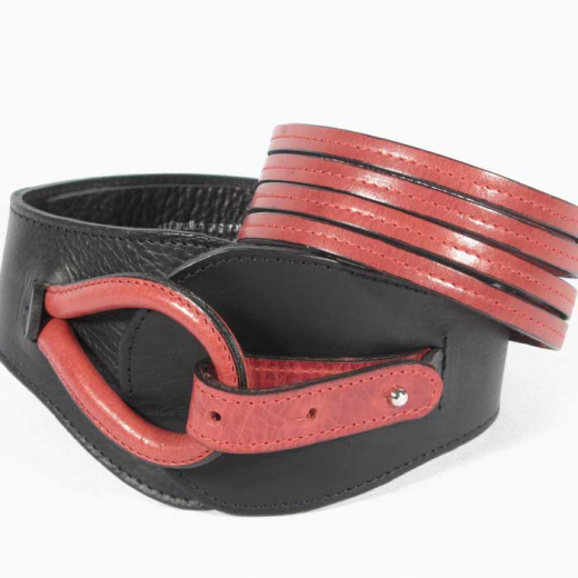 Formg�rtel Angelina schwarz rot 8 cm