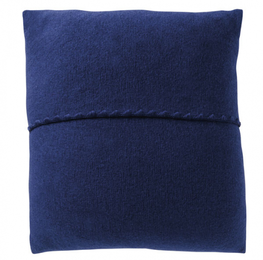 Wollwalk Kissenbezug blau GOTS zertifiziert