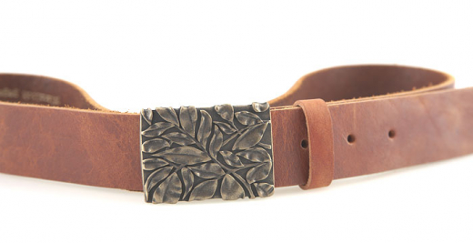 Lederg�rtel London cognac natur eckig