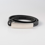 Ledergrtel Brasilia schwarz schmal